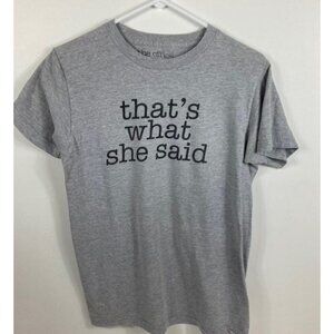 Mens The Office Tee Thats What‎ She Said Gray S
